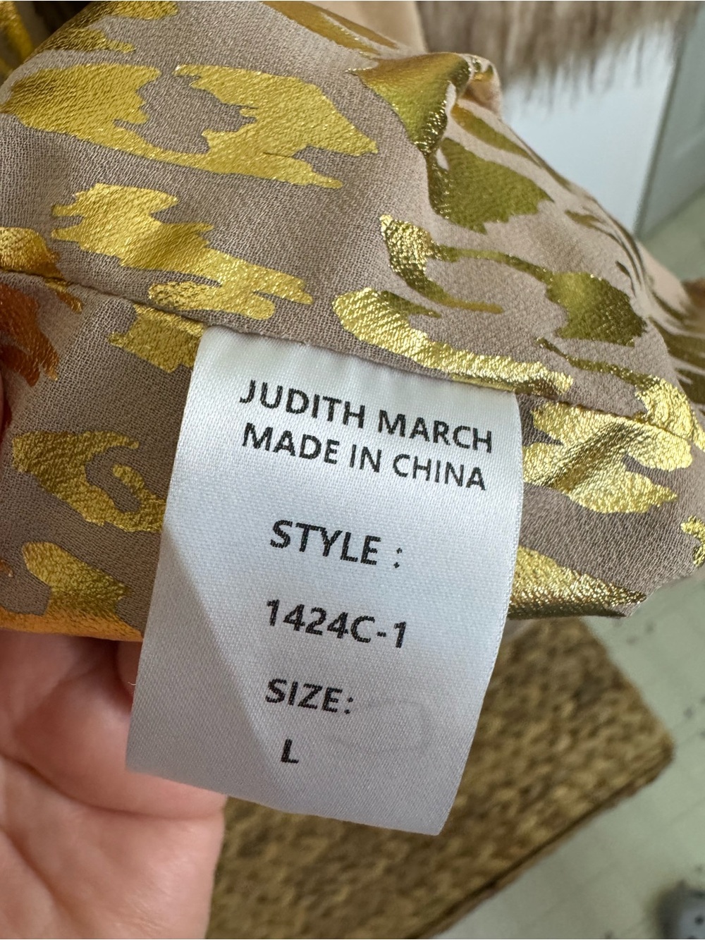 Judith March Taupe Faux Suede Waterfall Jacket Leopard Lining Faux Fur Cuffs L - Picture 4 of 16